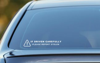 Driven carefully, Vinyl sticker, funny car sticker, gift