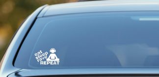 Eat Sleep Rave Repeat sticker, Dance music, EDM, car sticker, laptop, walls vinyl decal
