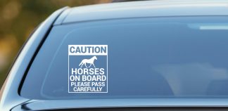 Horses On Board sticker, vinyl car sticker, Horse box sticker
